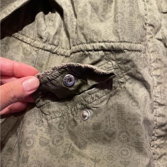 Kids Olive Green Jacket with Pink Accents - Picture 6 of 13